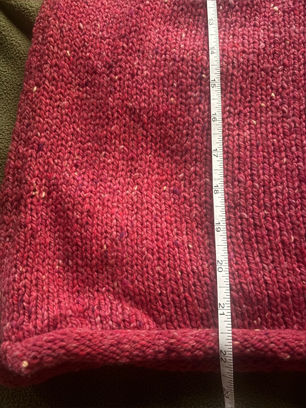 Relaxed Crewneck Sweater in Deep Berry Pink - Picture 11 of 11